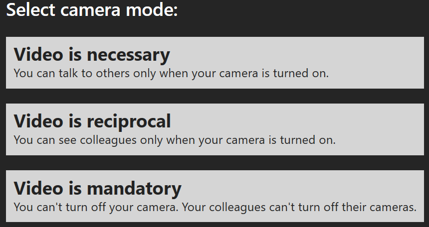 Video modes